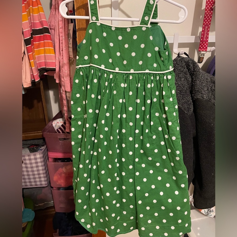 RETRO BabyGap Toddler Girls Green and White Polka Dot Dress